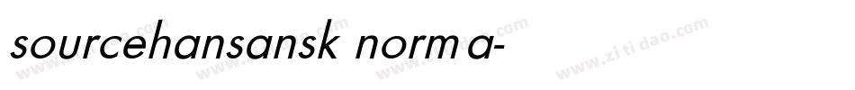 sourcehansansk norma字体转换